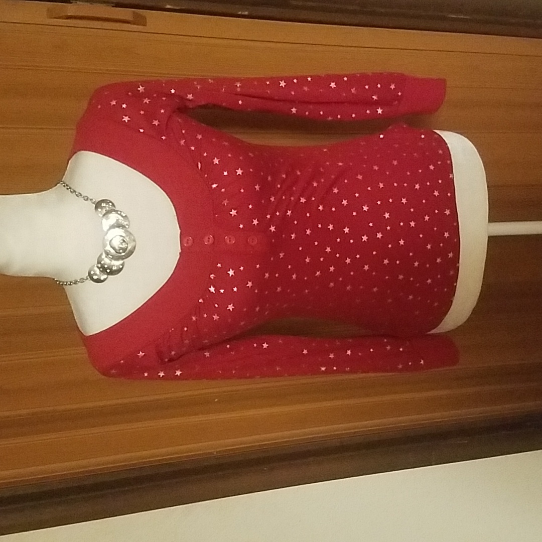 Fashion Magazine Red And Silver Star Shirt